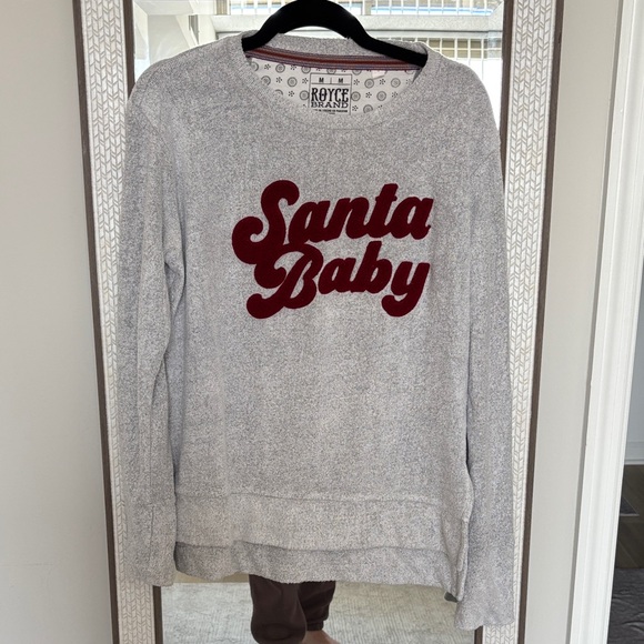 Royce Brand Sweaters - Royce Apparel Gray Santa Baby Sweater